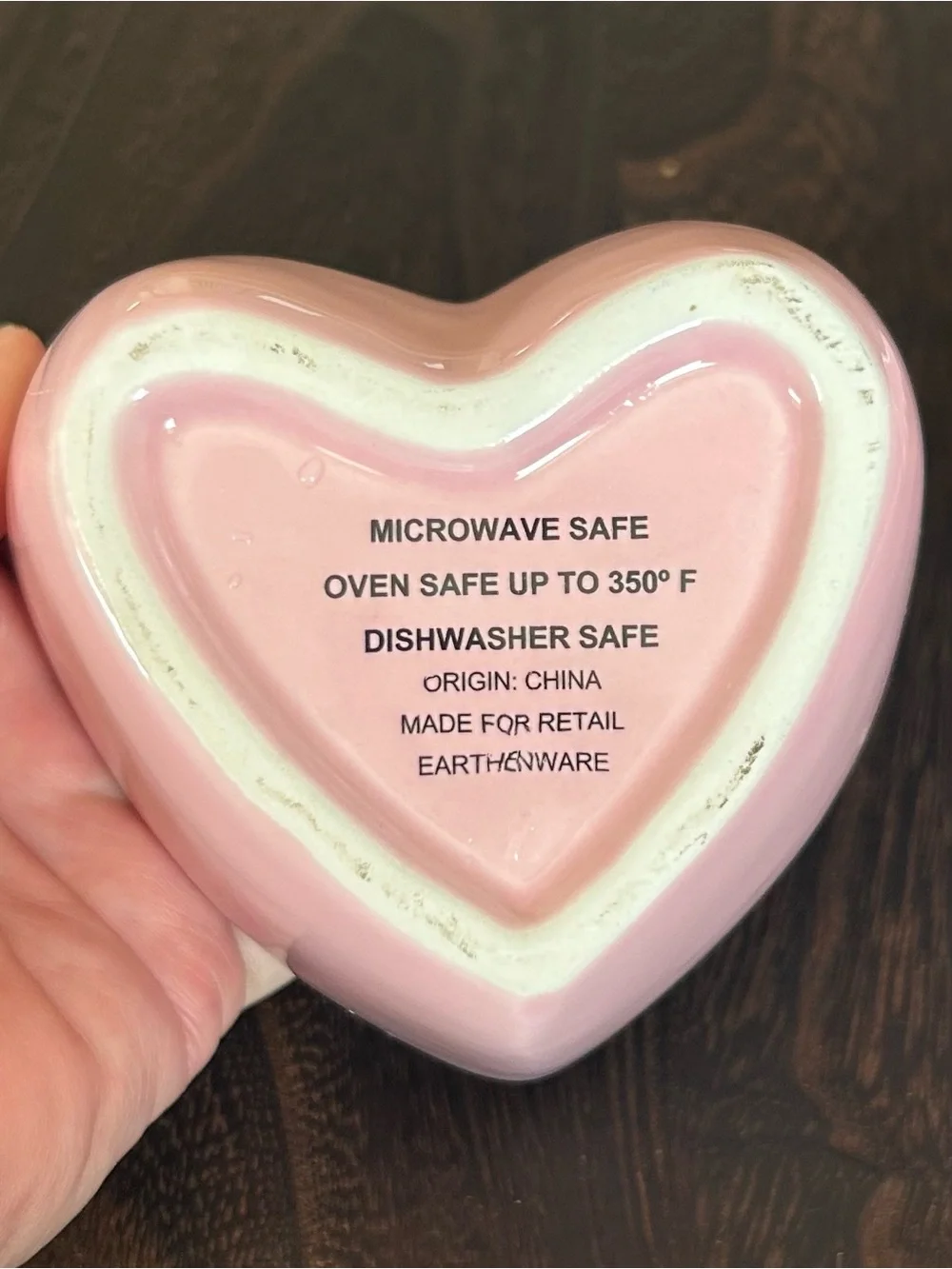 Set of 2 Pink Heart Shaped Ceramic Bowls Beaded Rim Ramekins Trinket Dishes